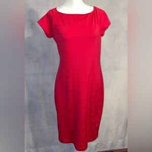 Bisou Bisou women’s size 12 dark pink midi bodycon dress